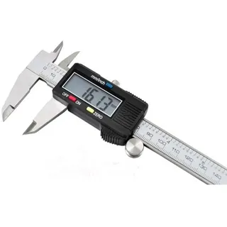 TEMPO DI SALDI Digitaler Messschieber aus Stahl 150 mm mit CD-Display und Hartschalenkoffer
