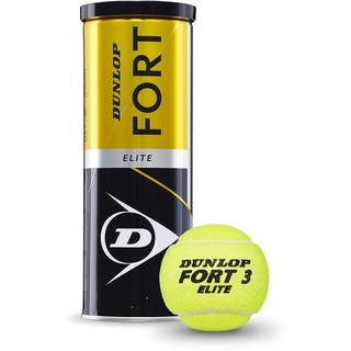 Dunlop Sports Unisex-Adult 601319 Dunlop Tennisball Fort Elite-3 Ball tin, Yellow, One Size