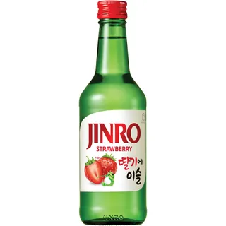 JINRO Soju, Flavoured Jinro Strawberry, Koreanisches alkoholisches Getränk mit Erdbeergeschmack, 13% vol, 1 x 350ml