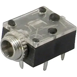 TRU Components 1559785 Klinken-Steckverbinder 3.5 mm Buchse, Einbau horizontal Polzahl: 3 Stereo Schwarz