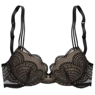 LASCANA Kira Push-up-BH Schwarz 75D