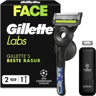 Gillette Labs Rasierer UEFA Champions League Edition + Reise-Etui + 2 Klingen
