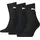 Short Crew Sportsocken 3er Schwarz 47-49