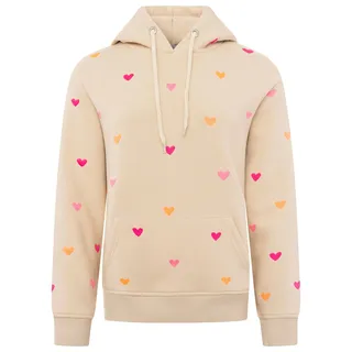 Zwillingsherz Hearts Hoodie Beige S/M