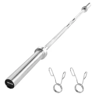 Vevor Langhantelstange verchromte Hantelstange 182 cm silber