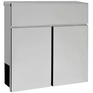 V2Aox Edelstahl Silber inkl. Zeitungsfach