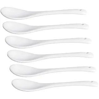 Porzellan Eierlöffel 6er Set Geschmackneutral Frühstückslöffel Löffel