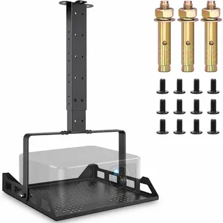 VexNook Beamer Halterung Decke Höhenverstellbar, Universal Beamer Deckenhalterung mit Kabelmanagement, Projektor Halterung Decke Tragkraft 10kg für Heimkino Büro Schule Schwarz