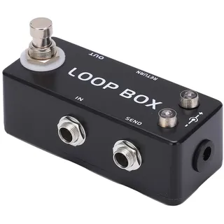 Gitarren-Loop-Effekt E-Gitarren-Loop-Effekt-Pedal Schwarz True Bypass Kanalauswahl für E-Bass