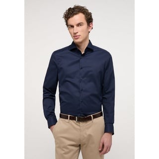 Eterna Langarmhemd »SLIM FIT« Eterna navy