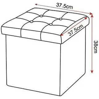 2er-set Sitzhocker Fußhocker Faltbar Mit Stauraum Braun - Woltu