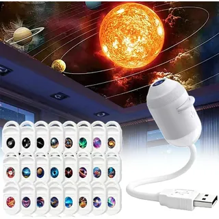 AFGQIANG holografischer Nachtlichtprojektor, HD Smart Dynamic 5D, Plug and Play, HD Star Projektor mit Ozean und Galaxie, 360-Grad-drehbare Deckenlampe, USB-betrieben, für