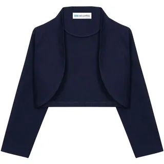 Bolerose Mädchen 3/4 Ärmel Kinder Formell Bolero Zucken (Nachtblau, 7-8 Jahre) - 7-8 Jahre