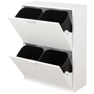 mymai Mülleimerschrank 60 l Weiß