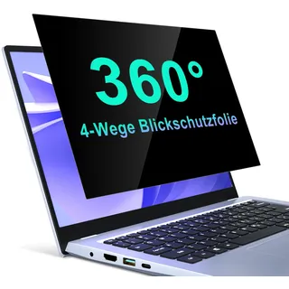 Stary 360° Blickschutzfolie Laptop 15,6 Zoll 16:9, Sichtschutzfolie 4-Wege,Selbstklebende Anti Blaulicht Blendschutz Matt chtschutz Folie Kompatibel mit Lenovo SGIN HP Dell Acer Samsung Asus Toshiba