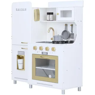 Teamson Kids Mayfair Kinder Holz Spielküche 11 Zubehörteile Weiß