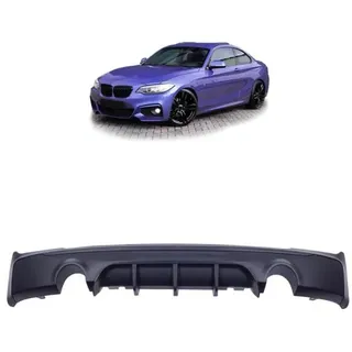 Heckansatz Heckspoiler Diffusor für BMW F22 Coupe F23 Cabrio für M-Paket 2 Rohr