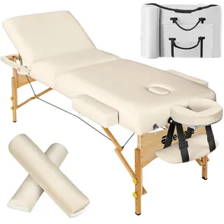 Tectake tectake® 3 Zonen Massageliege-Set, Somwang mit Holzgestell, 218 x 102 x 90 cm