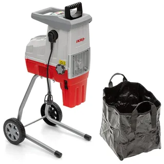 Ikra mogatec IKRA Elektro Gartenhäcksler Walzenhäcksler ILH 3000 S, starke 3.000W, Aststärke bis 44mm, inkl. Fangsack 45l