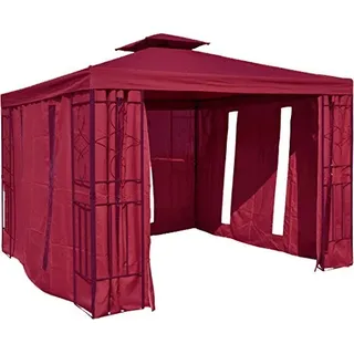 habeig Pavillon Seitenteile mit Fenster & Reißverschluß an jeder Seite 4Stück ohne Pavilliongestell (Bordeaux #33)