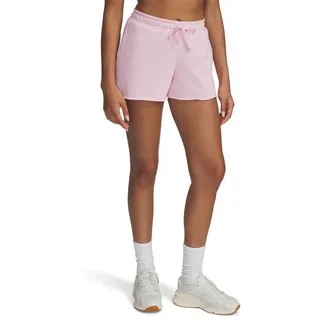 Under Armour Rival Terry Kurze Hose - Prime Pink / White - XS