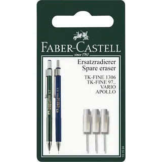Faber-Castell 131594 Ersatzradierer f.TK Fine, Vario FABER CASTELL 3St