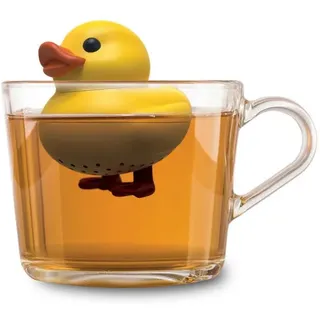 Winkee - Cute Animal Teesieb I Tee Ei für losen Tee I Tea Infuser lustig I Teesieb für Tasse I Gewürzsieb Silikon I Teekugel-Tier-Figur (Entchen)