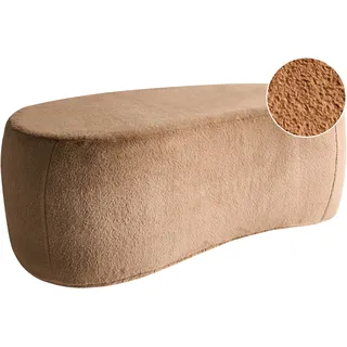 Beliani Pouf 1-Sitzer Freiform Kunststoff 115 x 43 x 56 cm Braun