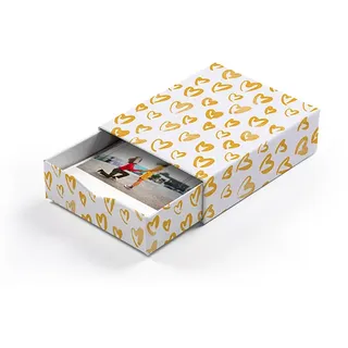Bilderbox mit 10 Fotos im Design "Herzklopfen Yellow"