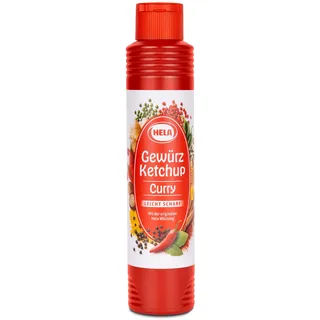 Hela Ketchup Curry leicht scharf in Flasche, 500ml
