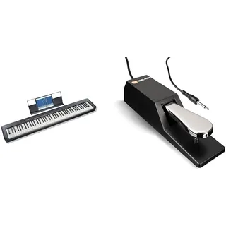 Casio CDP-S110BK Digitalpiano mit 88 gewichteten Tasten, schwarz & M-Audio SP-2 - Universal Sustain Pedal mit Piano Style Action