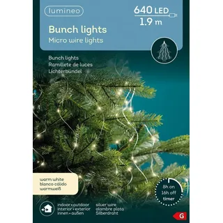 Kaemingk LED-Lichterkette Lichtbündel 1,9 m Silber warmweiß