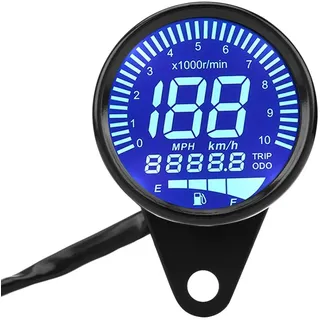 Motorrad-Tachometer, Universal-Tachometer, LED, digital, Ölstandsanzeige, schwarzes Messgerät, Geschwindigkeitsanzeige, Motorrad, LED, digital