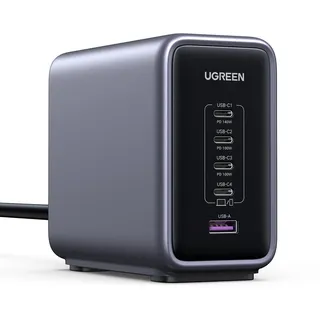 UGREEN USB C Ladegerät, Nexode 300W Charger PD 3.1 GaN Netzteil 5 Ports PPS kompatibel mit MacBook Serien, Surface Book, iPhone 17 Pro Max, 16