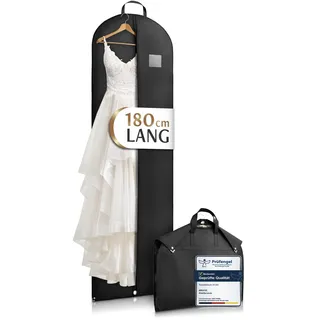 Bruce. Bruce.® Kleidersack Lang 180x60 cm – Extra langer Kleidersack für Brautkleid, Ballkleid & Abendrobe – 120 GSM Materialstärke – Atmungsaktive Hülle für Schutz & Lagerung