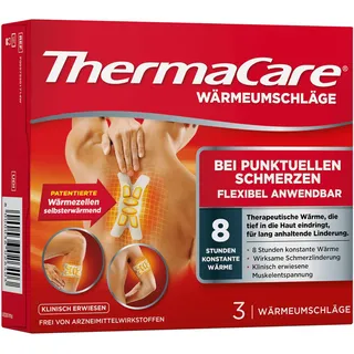 ThermaCare bei punktuellen Schmerzen, 3 Stück, kleines ThermaCare Wärmepflaster zur flexiblen Anwendung, Originalware von Angelini Pharma Deutschland