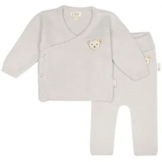 Steiff Hausanzug Set Hose + Wickeljacke GOTS weiß 74