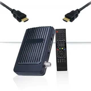 Tevsan 6000 Mini Sat Receiver -DVB S/S2 Satelliten Receiver ✓Full HD ✓1080 P ✓HDMI ✓2 x USB 2.0 ✓HDTV [Digital Satelliten Receiver] (Astra Hotbird Türksat )-Schwarz