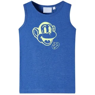 vidaXL Kinder Tank Top Jungen Knaben Unterhemd Trägershirt Ärmellos Blau Melange 116 - 116 (geeignet für 5-6 Jahre)