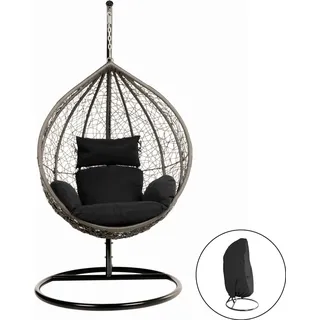 Home Deluxe Hängesessel Cielo schwarz inkl. Regenabdeckung