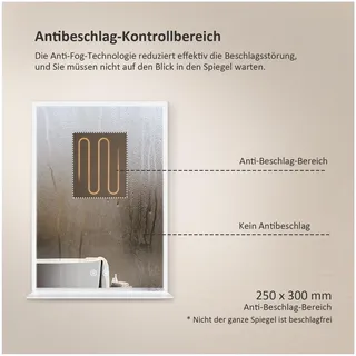 EMKE Badspiegel 500 x 700 mm Kaltweiß