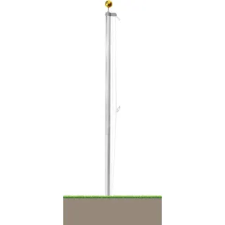 Normani Fahnenmast 7,50 m silberfarben