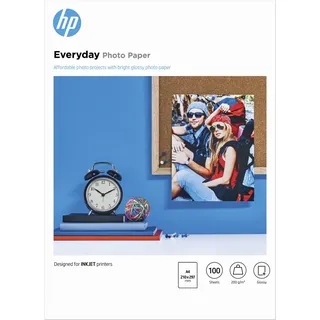 HP Fotopapier glänzend 200 g/m2, A4 100 Blatt