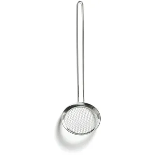 HENDI Frittierlöffel, mit Drahtgriff, Geschirrspülmaschinengeeignet, Zum Kochen und Frittieren, ø125x(L)420mm, Edelstahl