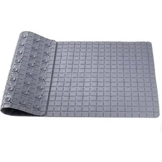 Rutschfeste Duschmatte Mit Saugnapf Und Abflussloch, Geeignet Für Badewanne Und Dusche, Schimmelresistent, 70 X 40 Cm, Grau