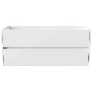 Belvit Waschbeckenschrank Drava, in verschiedenen Größen und Farben mit 2 Softclose Schubladen (1-St) Unterschrank zur Wandmontage, Schubladen grifflos, mit Montagematerial weiß 120 cm x 50 cm x 45 cm