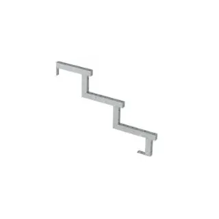 Plus StahlTreppenwange verzinkt 3-stufig 78 x 51 cm mit integriertem Beschlag