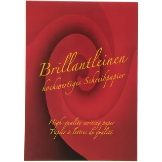 RÖSSLER Papier 20201834 - Brillantleinen - Briefblock DIN A4, blanko, 50 Blatt, ivory