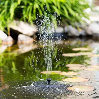 Hi Solar Springbrunnen mit 7 Aufsätzen