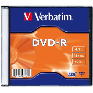 Verbatim DVD-R AZO 4.7GB 16x matt Silver Surface Slimcase Single